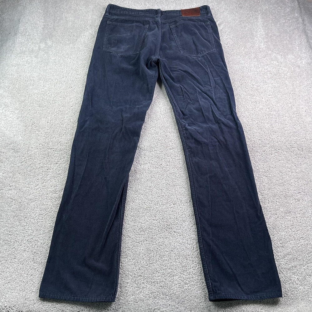 Vintage Polo Ralph Lauren Pants Mens 34x34 Blue Corduroy 650 Straight Cords - Picture 9 of 14